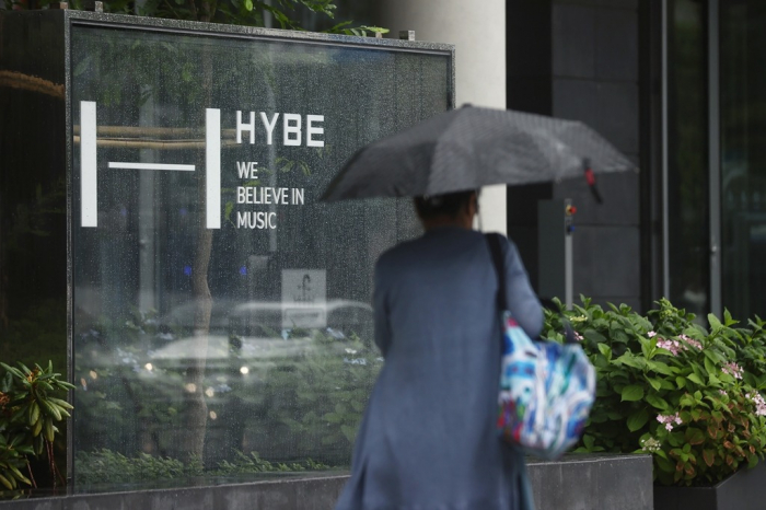 HYBE's　headquarters　in　Seoul　(Courtesy　of　Yonhap)
