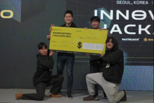 Steemhunt's　win　at　the　first　Korean　hackathon　by　BNB　Chain　with　Chatcasso　in　December　2022　(Courtesy　of　Steemhunt)