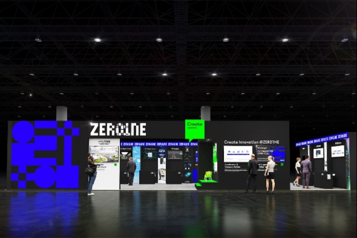ZERO1NE Creative Talent Platform booth at 2023 CES in Las Vegas, January 2023 (Courtesy of Hyundai Motor)