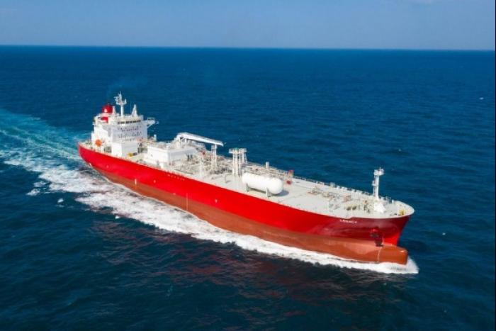 The　Hyundai　Mipo's　38,000-cubic-meter-class　LPG　carrier 