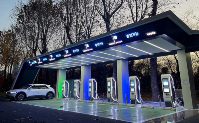 SK　Electlink's　Seoripul　EV　fast　charging　station　in　Seoul's　Gangnam