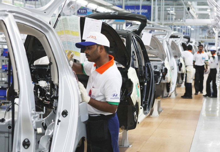 Hyundai　Motor　production　line　in　India　(Courtesy　of　Hyundai　Motor)