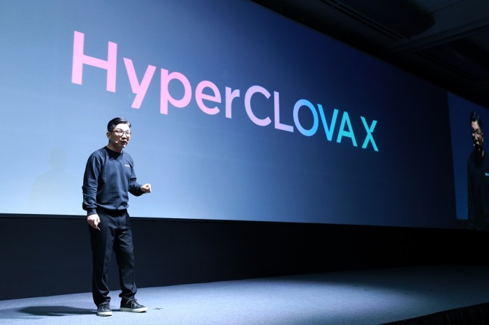 Naver　Cloud　CEO　Kim　Yu-won　speaks　about　HyperCLOVA　X　(Courtesy　of　Naver　Cloud) 