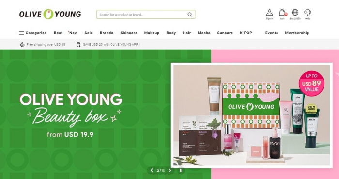 CJ Olive Young introduces Beauty Box filled with K-beauty products