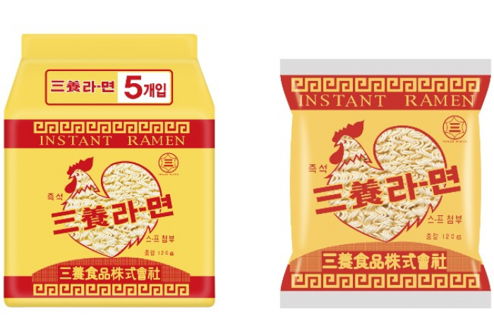 'Samyang　Ramen　1963'　packaging　reboot　of　Korea's　first　instant　ramen　noodles　by　Samyang　Foods 　 