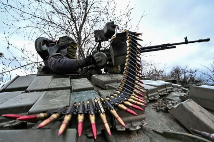 A　Ukrainian　serviceman　in　the　Zaporizhzhia　region　of　Ukraine　last　month.PHOTO:　STRINGER/REUTERS
