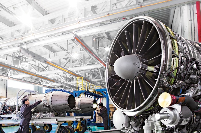 Hanwha Aerospace's airplane engine maintenance center (Courtesy of Hanwha)