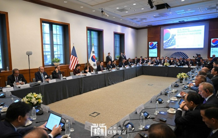 Korea-US business roundtable meeting in Washington, D.C. on April 25