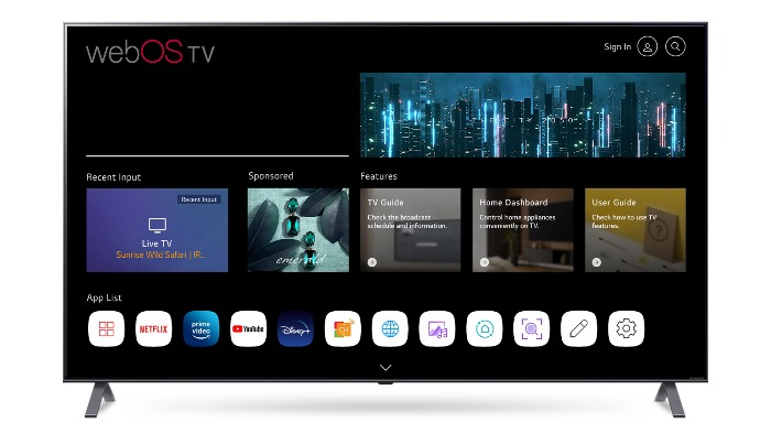LG　Electronics'　WebOS-based　smart　TV