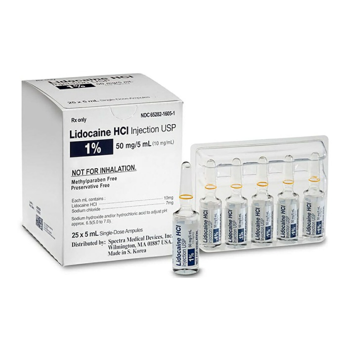 Huons'　lidocaine　vials　for　export　to　the　US