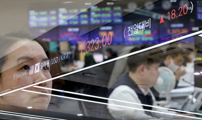 Hana　Bank’s　financial　market　trading　floor　in　Seoul 