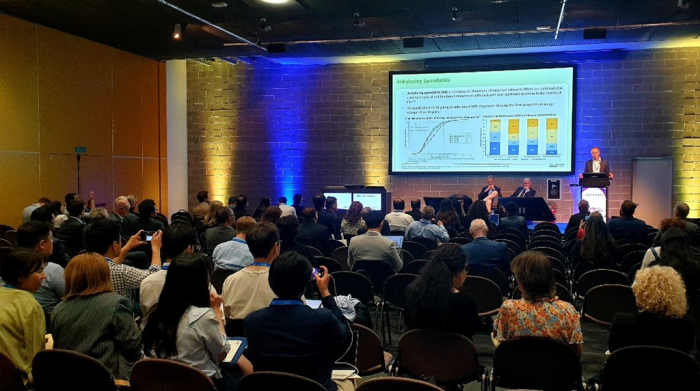 A rheumatologist speaks at a European Congress of Rheumatology symposium hosted by Celltrion under the theme “Infliximab IV to SC - Mainstay Therapy in Rheumatology” on June 2, 2023