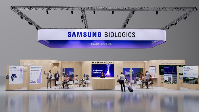 Samsung　Biologics　booth　image　for　the　Bio　International　Convention　2023　in　Boston　June　5-8　(Courtesy　of　Samsung　Biologics)
