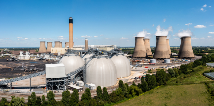 Power station with biomass storage tanks (Courtesy of Getty Images)