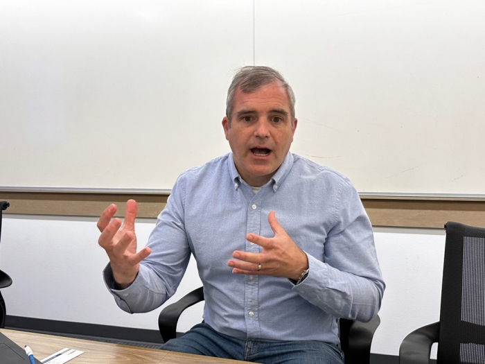 Microsoft　CVP　Eric　Boyd,　who　leads　the　AI　platform　team,　speaks　to　The　Korea　Economic　Daily　on　June　16,　2023,　at　its　headquarters　in　Redmond,　Washington