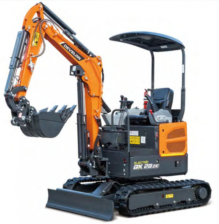 A　prototype　of　HD　Hyundai　Infracore’s　electric-powered　excavator　(Courtesy　of　HD　Hyundai　Infracore)