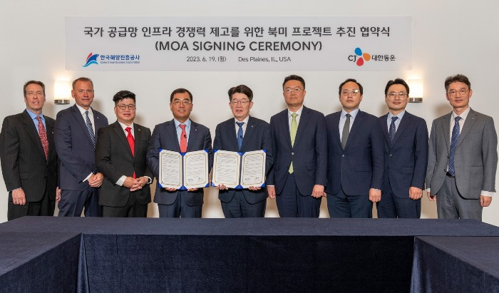 MOA　signing　ceremony　between　CJ　Logistics　and　KOBC