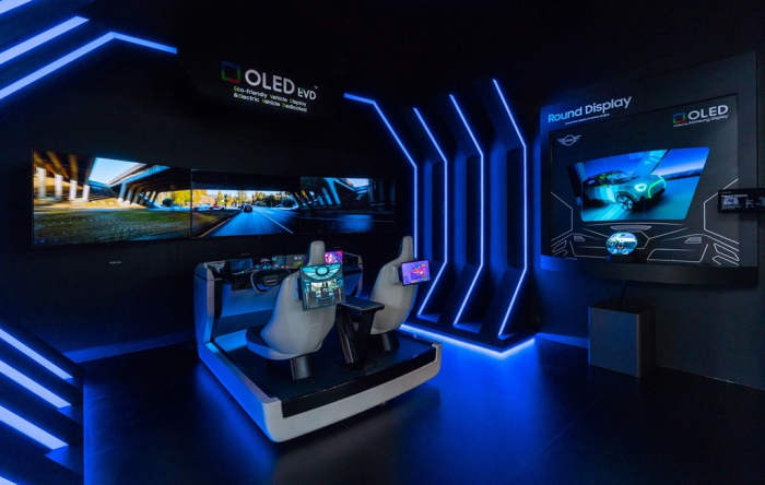 Samsung　Display’s　Automotive　Experience　zone　at　MWC　Barcelona　2023　(File　photo,　courtesy　of　Samsung　Display)