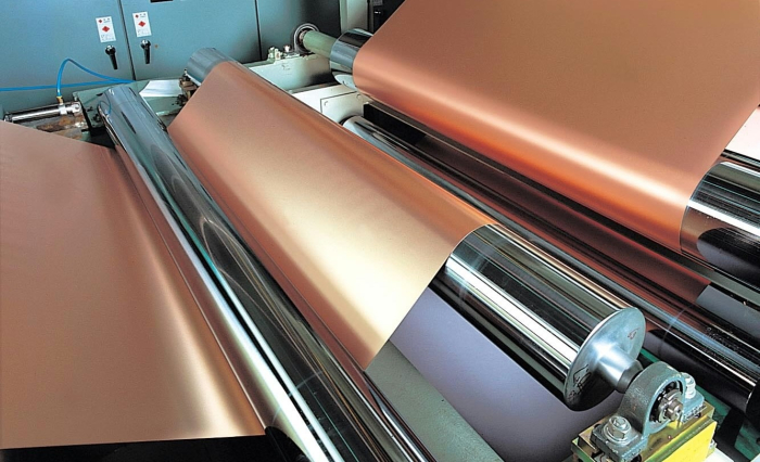 Lotte's　copper　foil　production　line