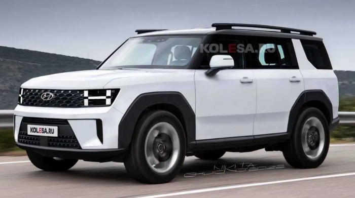 The　Hyundai　Santa　Fe’s　fifth-generation　model　imagined　by　Kolesa,　an　online　automotive　classifieds　business　in　Kazakhstan　(Courtesy　of　Kolesa)