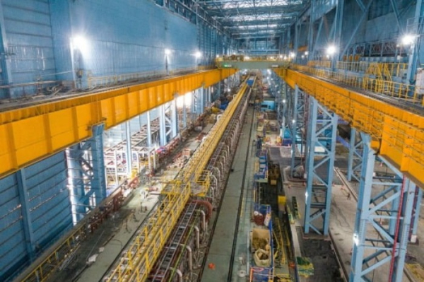 Inside　the　POSCO　Hyper　NO　factory　construction　site　in　Gwangyang,　South　Jeolla　(Courtesy　of　POSCO)