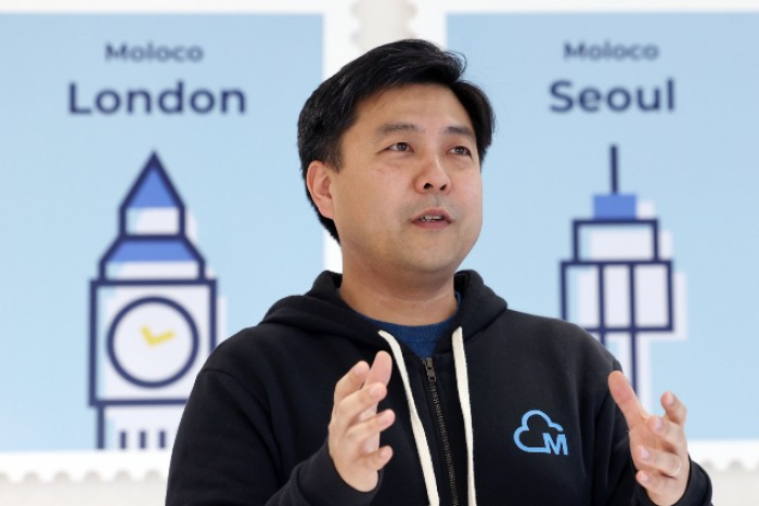 CEO　Ahn　at　Moloco　Seoul's　head　office　in　2022 