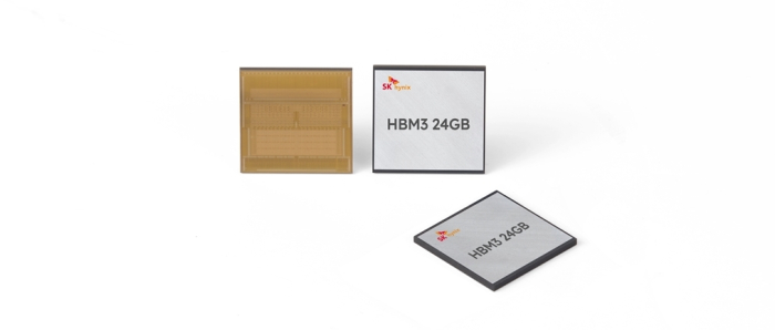 SK　Hynix's　12-layer,　24　GB　HBM3　DRAM　chip