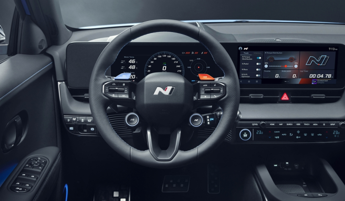 The steering wheel of the IONIQ 5 N