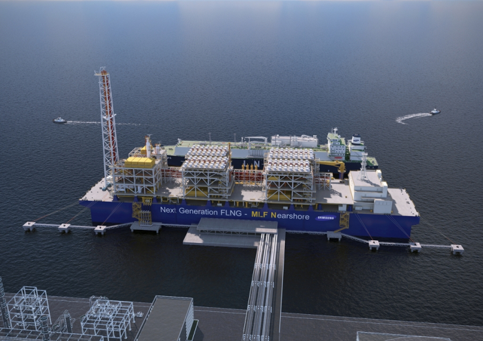 A　next-generation　FLNG　facility　built　by　Samsung　Heavy