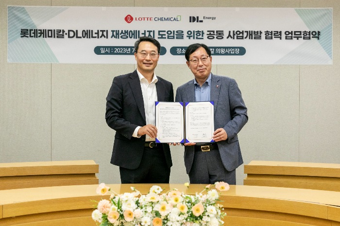 Lotte　Chemical,　DL　Energy　team　up　to　produce　renewable　energy　