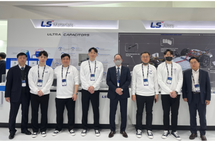 LS　Materials　and　LS　Alsco's　booth　at　the　InterBattery　2023　exhibition　in　Seoul,　Korea,　in　March　2023　(Courtesy　of　LS　Materials) 