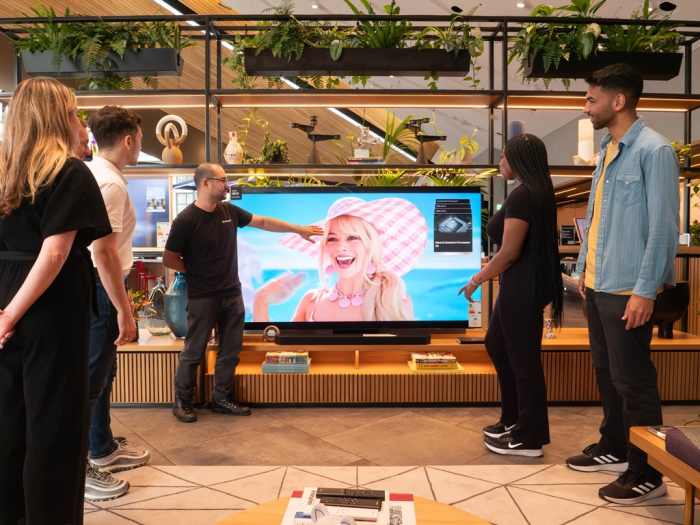 Samsung features Warner Bros. movie trailers at Samsung sales outlets worldwide via its Neo QLED 8K TV