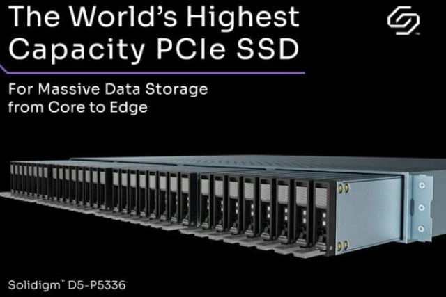 Solidigm　launches　world's　largest　capacity　SSD　for　data　centers