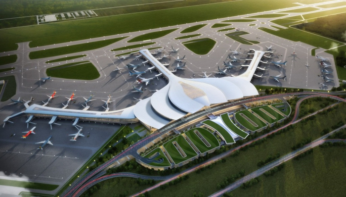 Conceptual　drawing　of　the　Long　Thanh　International　Airport　passenger　terminal
