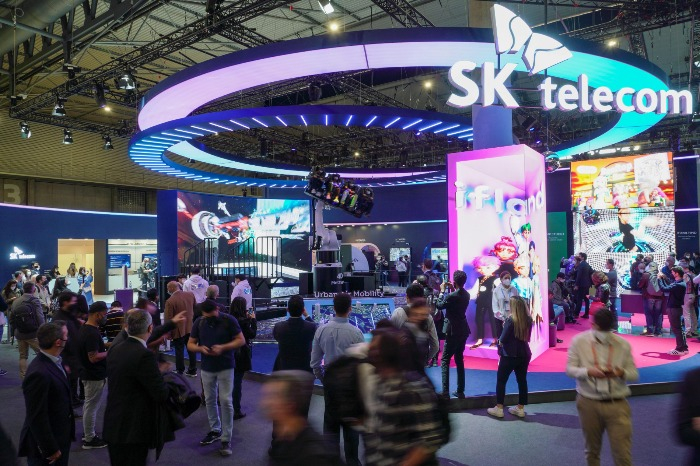 SK　Telecom　booth　at　MWC2022　(Courtesy　of　SK　Telecom)