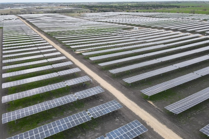 Hanwha Q Cells' 168MW solar power farm in Texas (Courtesy of Yonhap)