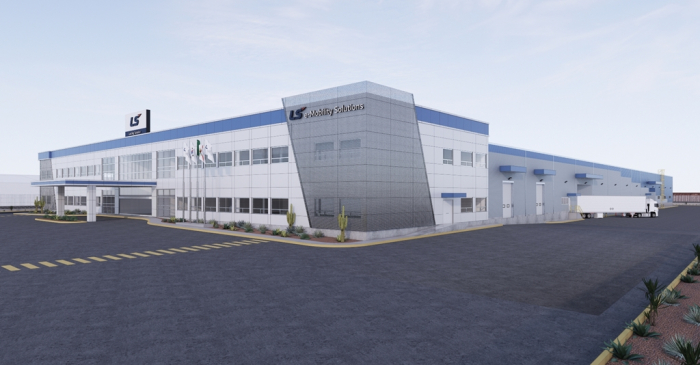 An　image　of　LS　e-Mobility　Solutions'　EV　parts　plant　in　Durango,　Mexico,　set　to　be　completed　by　the　end　of　2023