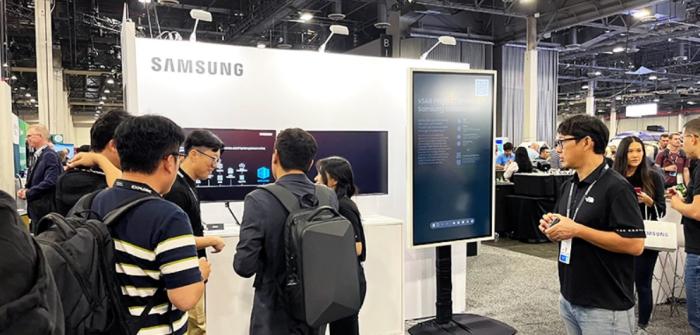 Samsung　Electronics　showcases　its　latest　SSD　storage　devices　at　VMware　Explore　2023　in　Las　Vegas