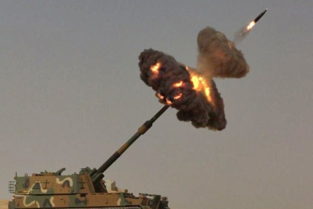 Image of the 155 mm extended range projectile fired from K9