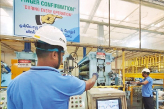 POSCO India Chennai Corp., POSCO's steel processing center in Chennai, India