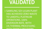 Samsung SDI gets top int'l grade for zero-waste landfills