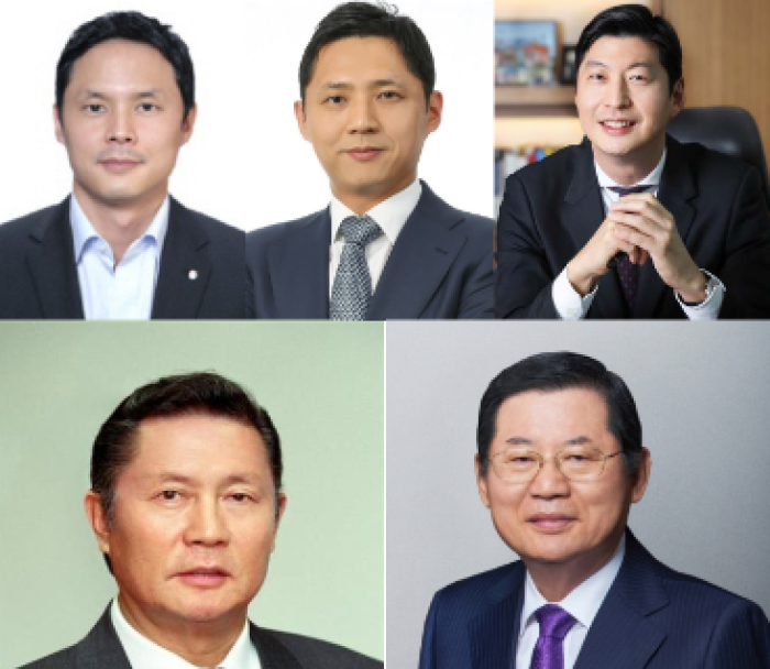 Samyang　Tongsang　CEO　Hur　Joon-hong,　GS　Executive　Vice　President　Hur　Seo-hong,　GS　Caltex　CEO　Hur　Sae-hong,　GS　Caltex　Honorary　Chairman　Hur　Dong-soo,　Samyang　International　Chairman　Hur　Kwang-soo　(clockwise　from　top　left)