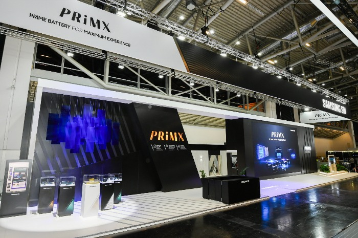 Samsung　SDI's　exhibition　booth　at　IAA　Mobility　2023　in　Munich,　Germany　on　Sept.　4,　2023