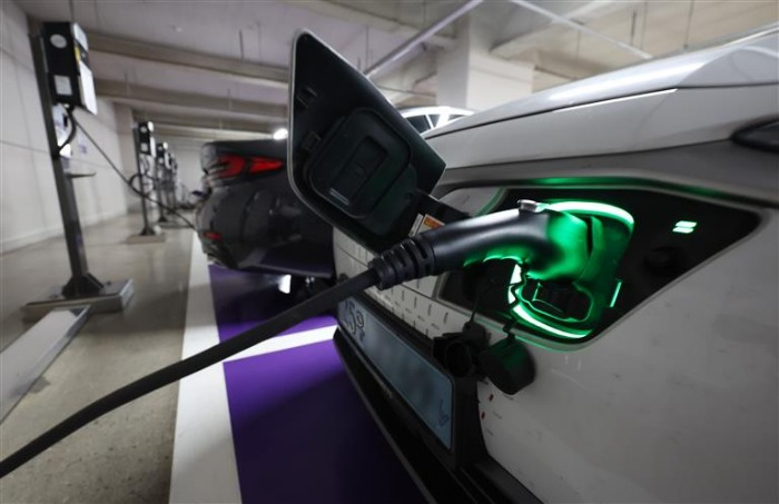 EV chargers installed on the wall