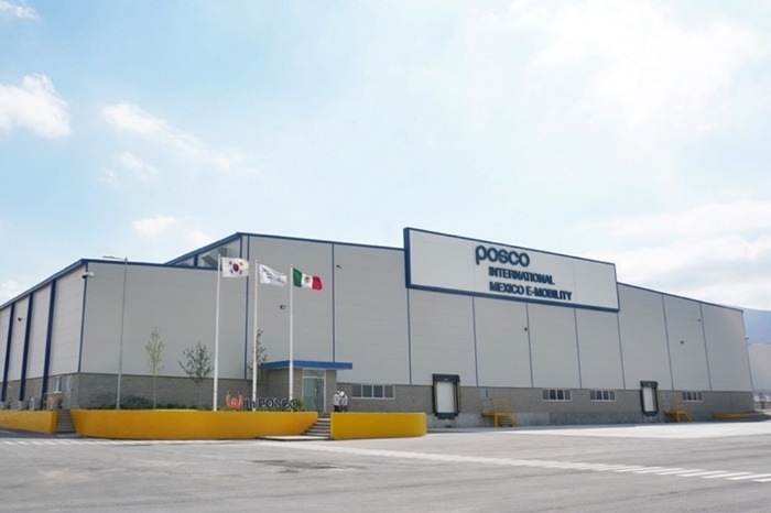 POSCO　International　held　a　ceremony　for　the　completion　of　its　drive　motor　core　plant　in　Mexico　last　on　Oct.　17