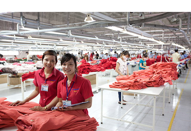 Korean　OEM　apparel　maker　Hansae's　plant　in　Vietnam
