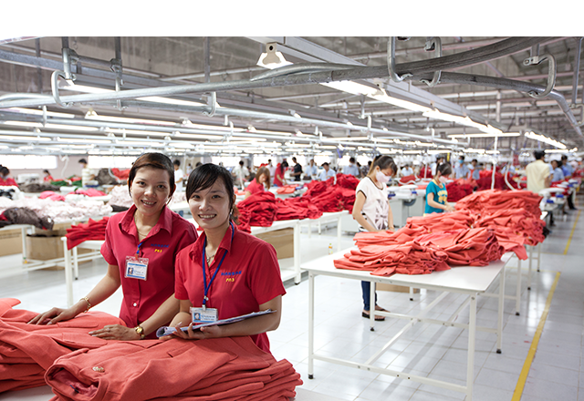 Korean OEM apparel maker Hansae's plant in Vietnam