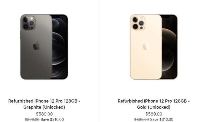 Apple online store for refurbished iPhone 12 series in the US