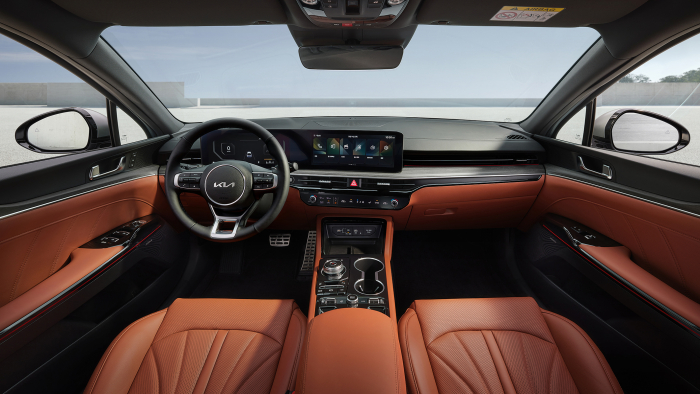 Kia reveals facelift of midsize sedan K5