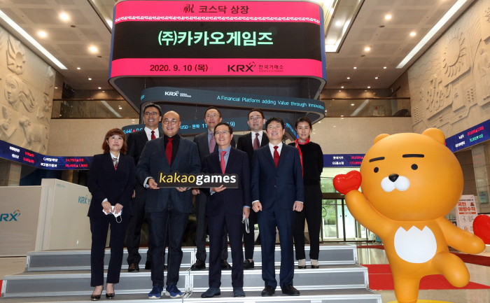 Kakao　Games　debuted　on　the　Kosdaq　stock　market　in　2020